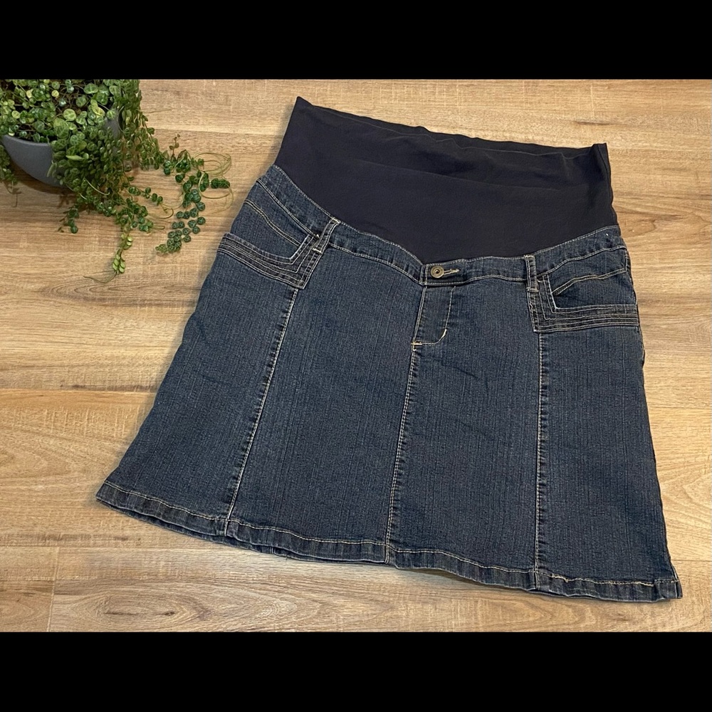 Thyme Maternity Jean Skirt (XL)
